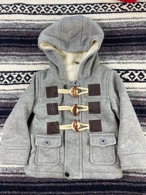 Vangull Gray Toggle Zip Kids boys girls toddler baby Jacket Fleece Coat Size 2T